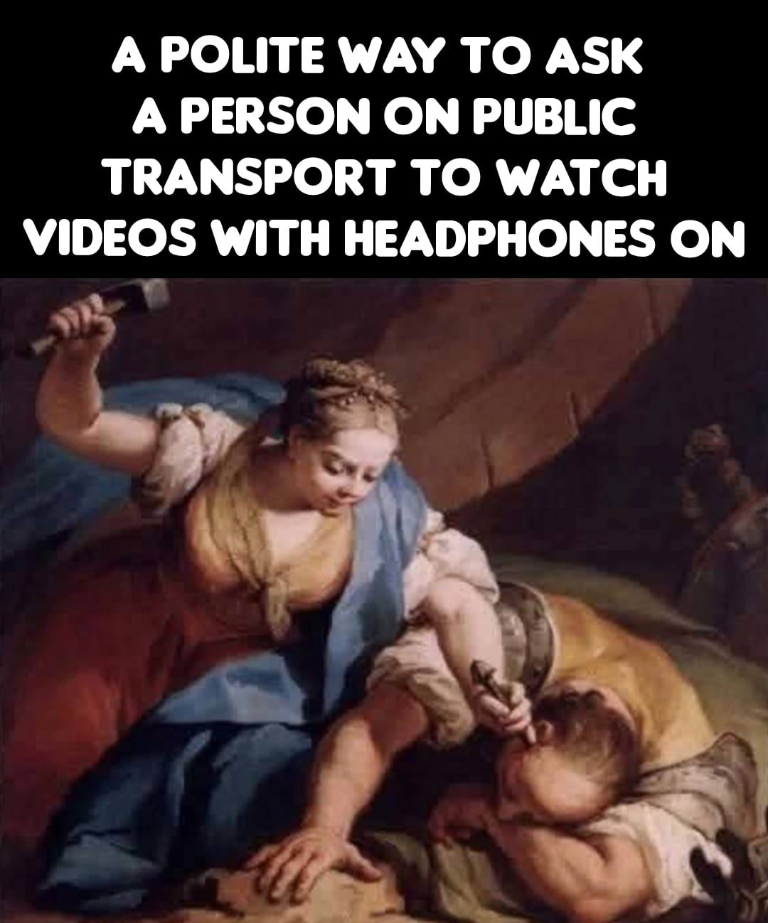 A Classical Art Take on Public Transit Etiquette - Memes on Aviaclip