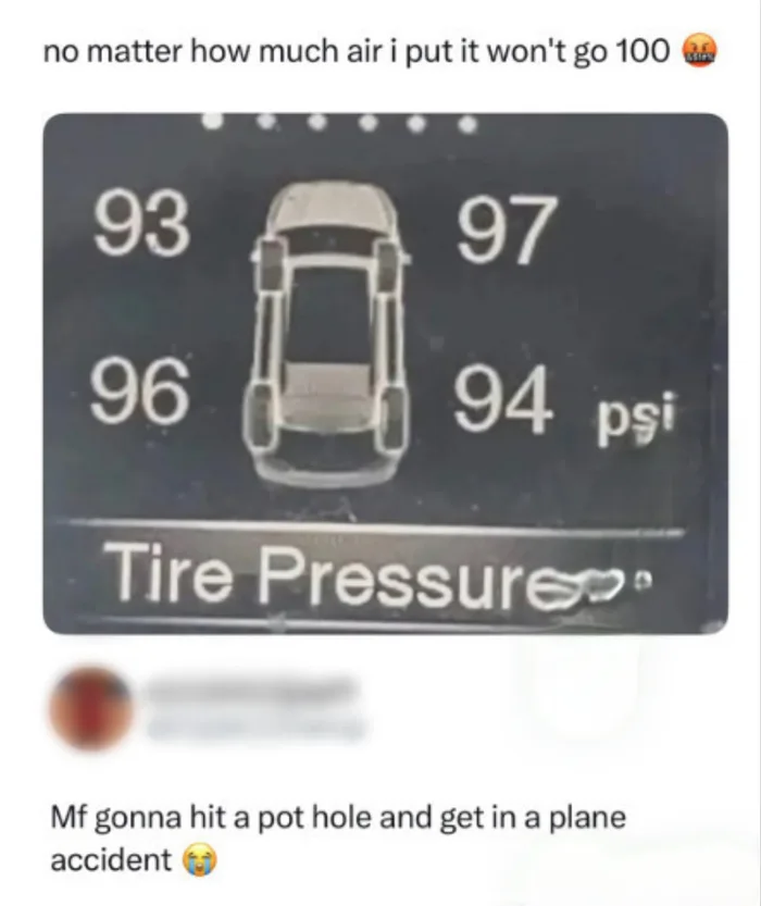 Driver Struggles to Reach 100 PSI in Car Tires
