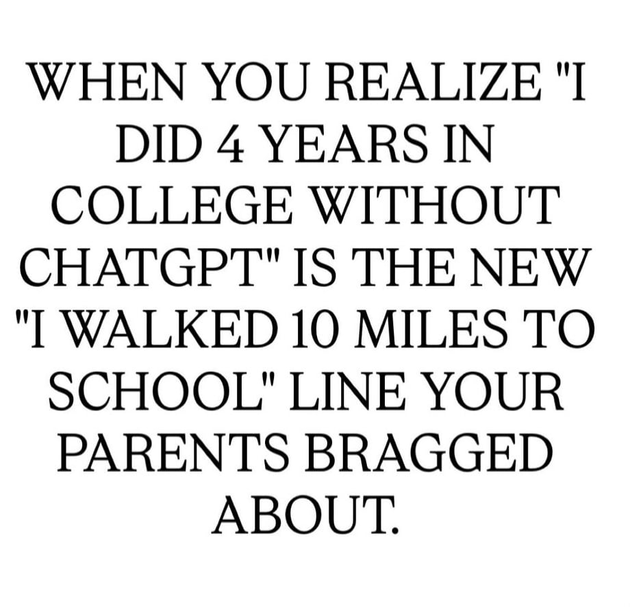 The New Generational Flex: Surviving College Without AI - Memes on Aviaclip