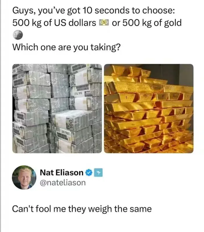 The 500kg Dilemma: Would You Choose Gold or Cash? - Interesting on Aviaclip