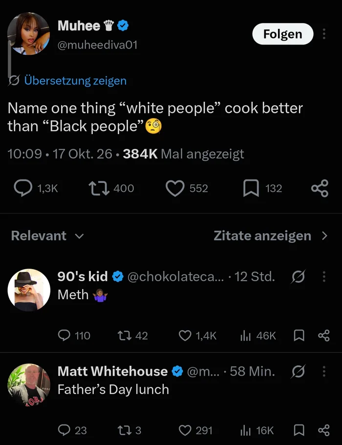 Social Media Users Debate Culinary Skills in Viral Exchange