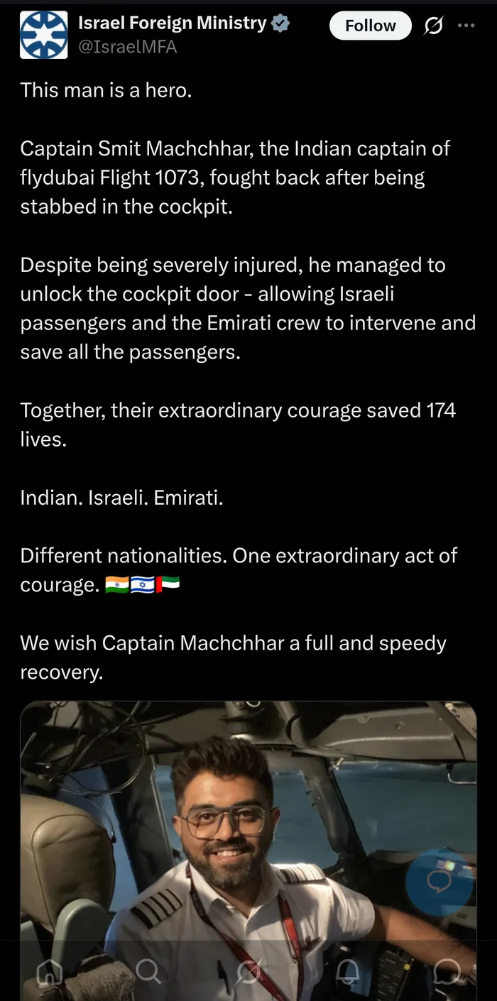 Captain Smit Machchhar Hailed as Hero After Saving Flydubai Flight 1073
