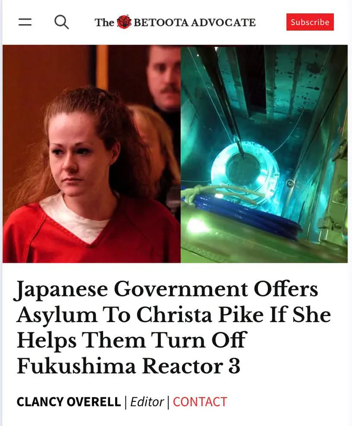 Satirical Headline Claims Japanese Government Seeks Help With Fukushima Reactor
