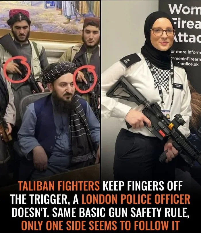 I see talibans on both pictures