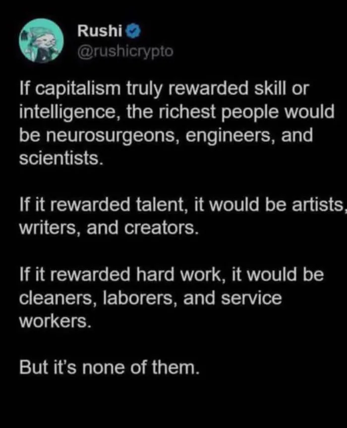 A Viral Social Media Post Questions What Capitalism Actually Rewards