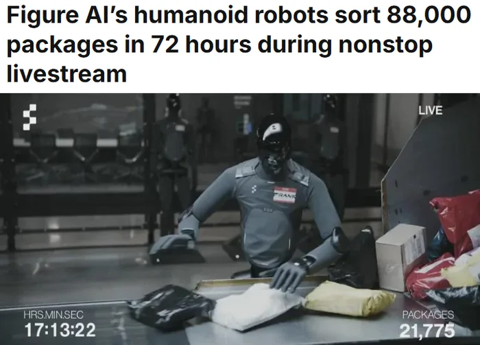 Figure AI Humanoid Robots Demonstrate Package Sorting Capabilities