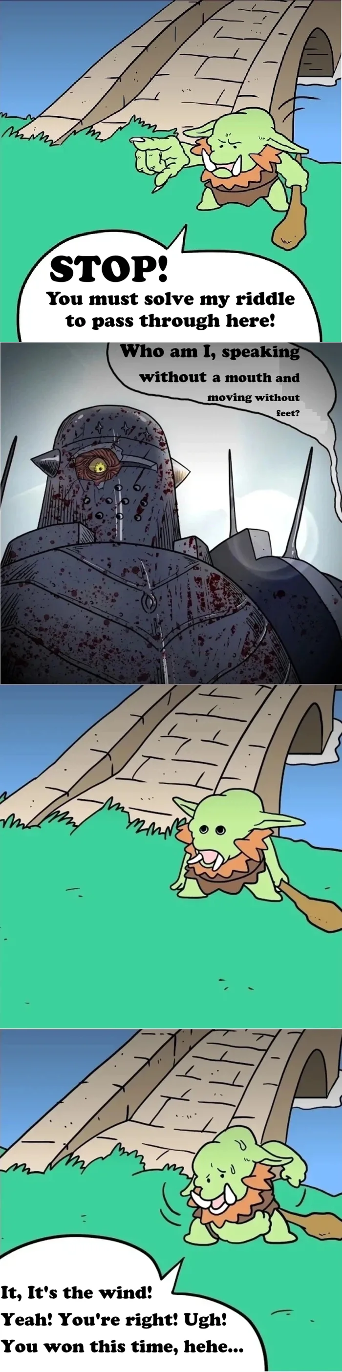 A Bridge Troll's Sudden Change of Heart