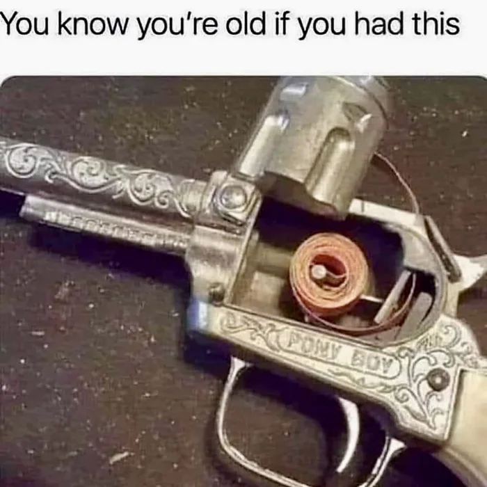 A Nostalgic Look at the Classic Pony Boy Cap Gun - Memes on Aviaclip