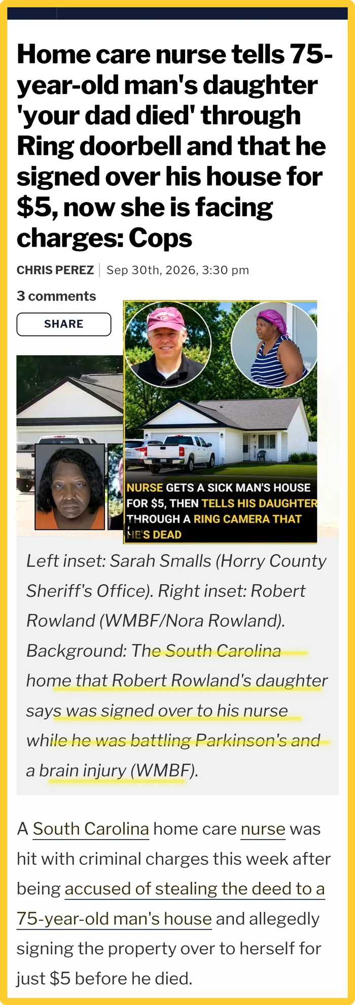 Home Care Nurse Faces Charges After Allegedly Transferring Patient's House to Herself for $5 - WTF on Aviaclip
