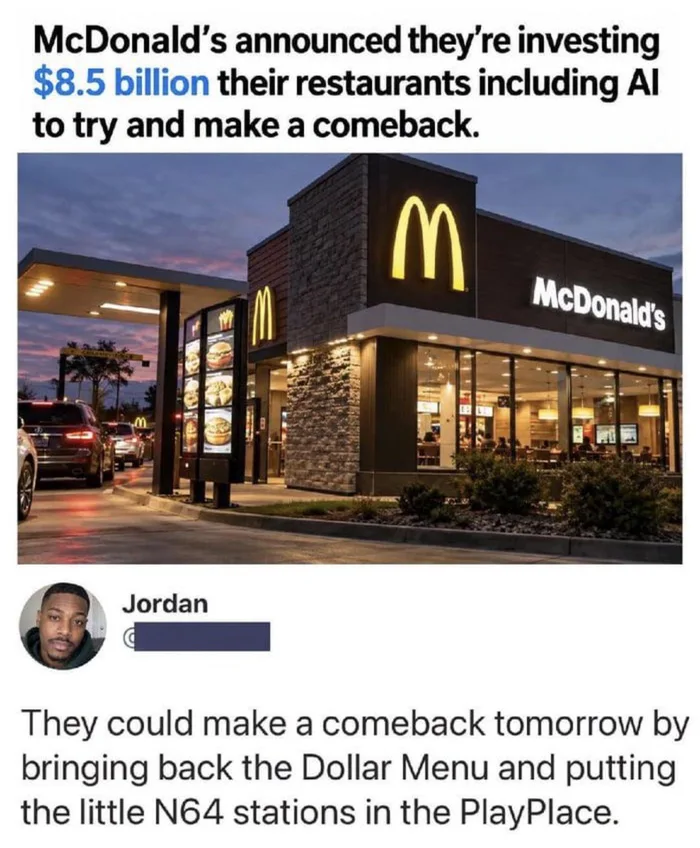 McDonald's Plans $8.5 Billion Investment Including AI to Revitalize Brand - Interesting on Aviaclip