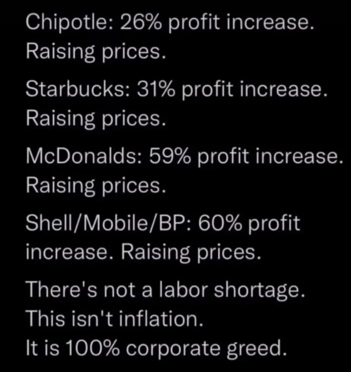 Viral Graphic Highlights Corporate Profit Increases Alongside Rising Consumer Prices - Interesting on Aviaclip