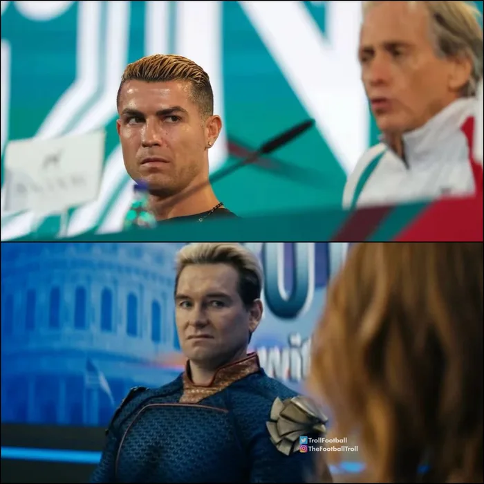 Comparing Cristiano Ronaldo to Homelander in Viral Meme - Memes on Aviaclip