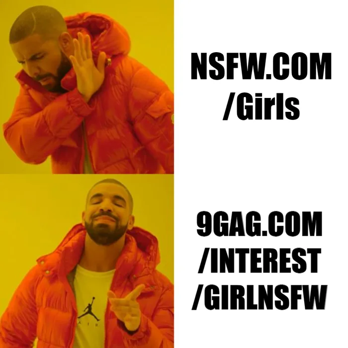 The Drake Hotline Bling Meme Comparing Adult Content Sources - Memes on Aviaclip
