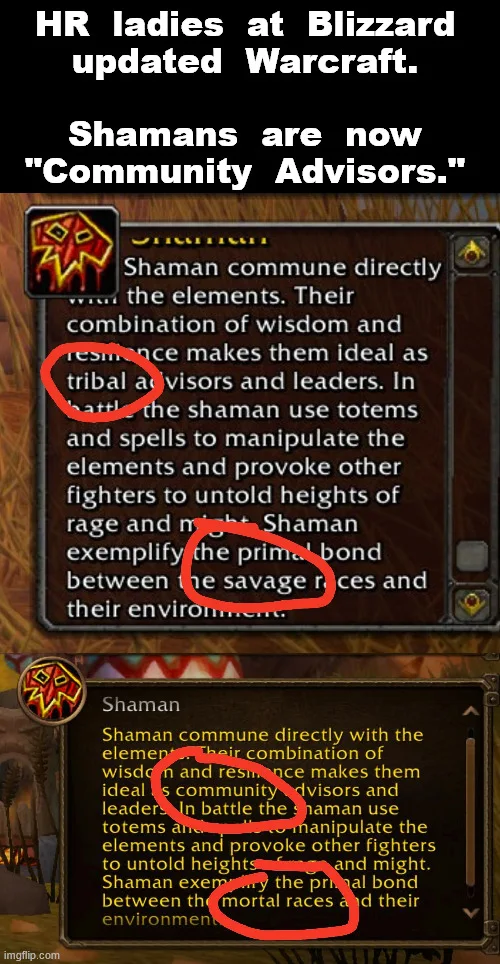 World of Warcraft Updates Shaman Class Description