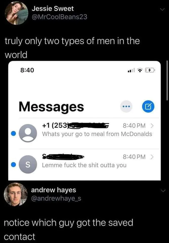 Social Media Post Compares Two Very Different Text Messages - Memes on Aviaclip