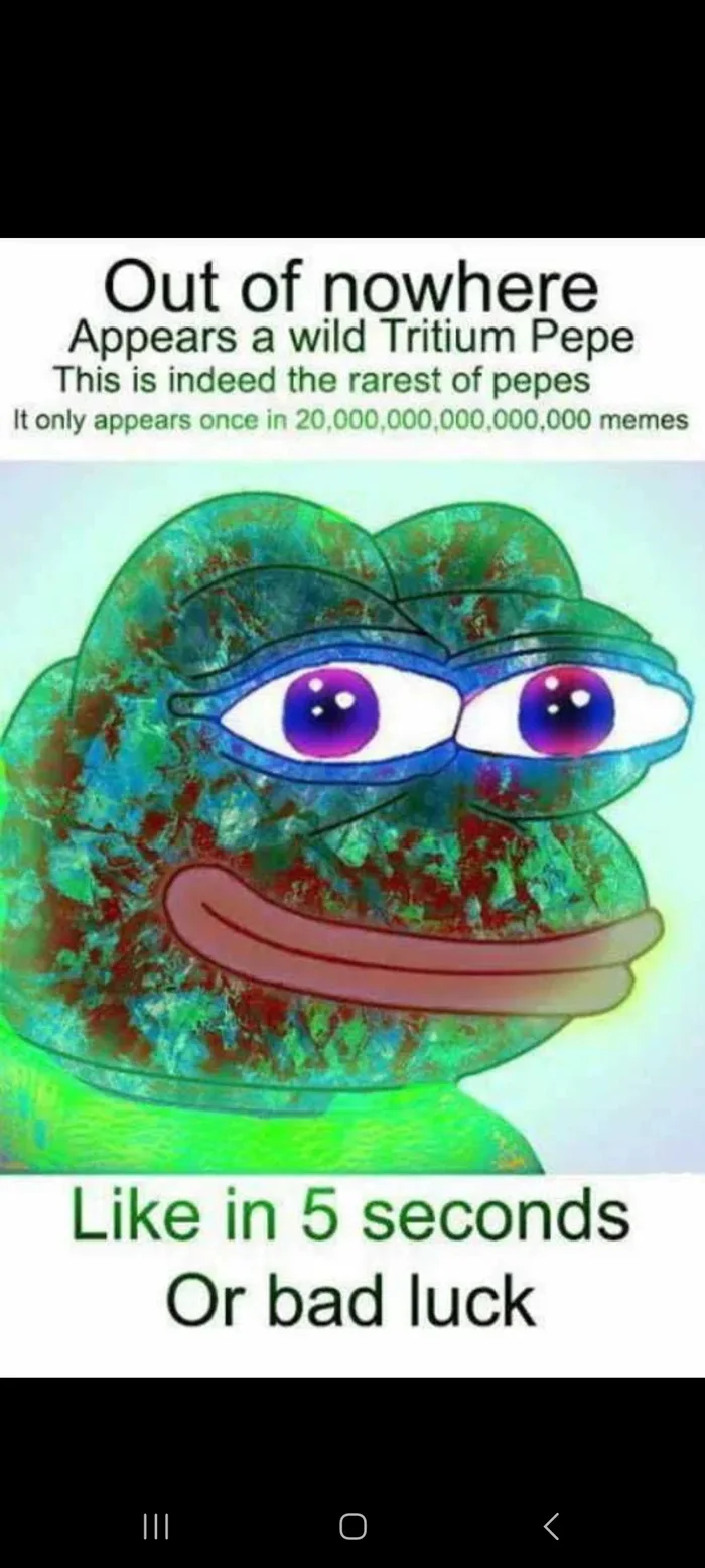 The Rare Tritium Pepe Meme