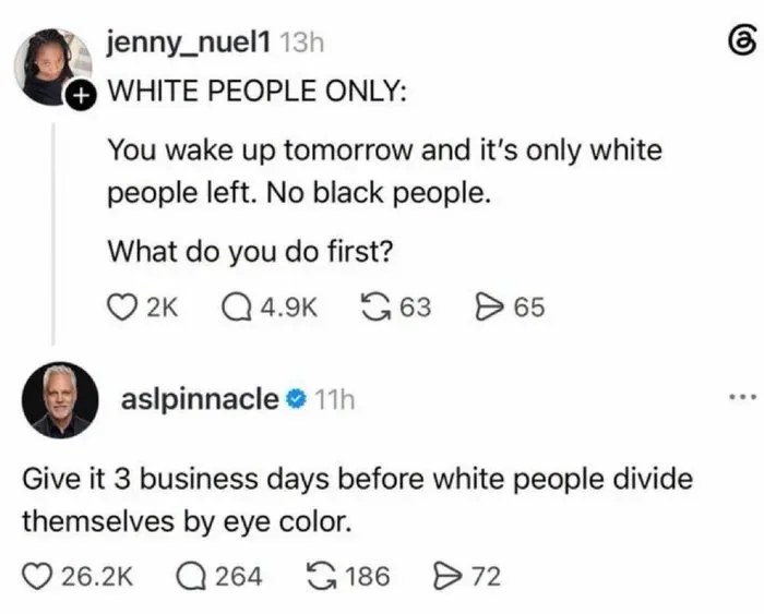 A Social Media Exchange About Hypothetical Scenarios and Human Nature - Memes on Aviaclip