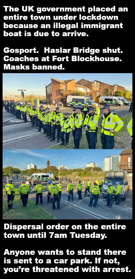 Police Presence and Dispersal Orders Reported in Gosport, UK - Interesting on Aviaclip