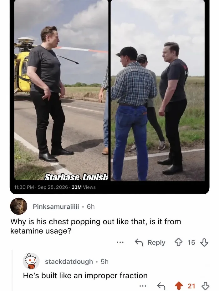 Elon Musk's posture sparks online debate