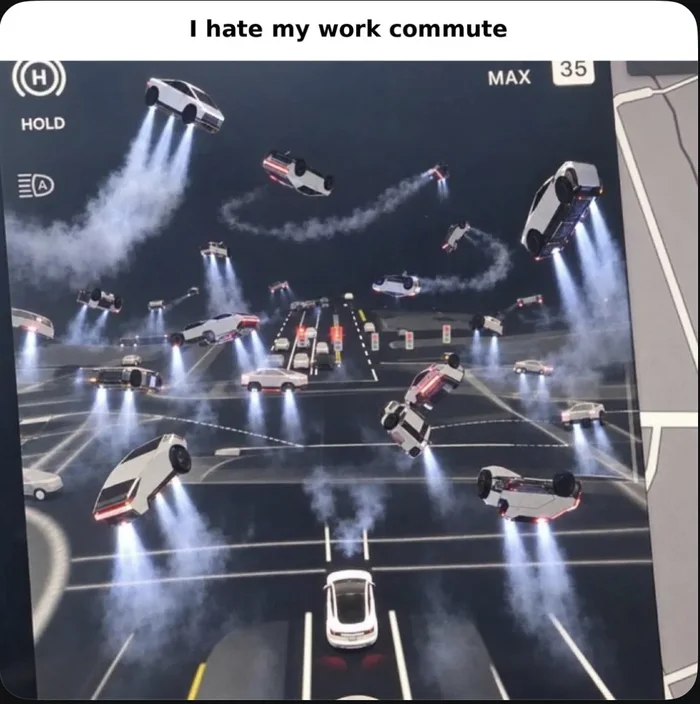 A Chaotic Vision of Future Commuting - Funny on Aviaclip