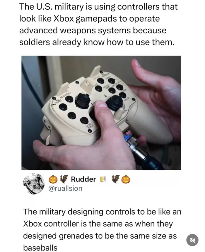 Why Modern Military Hardware Often Resembles Gaming Controllers