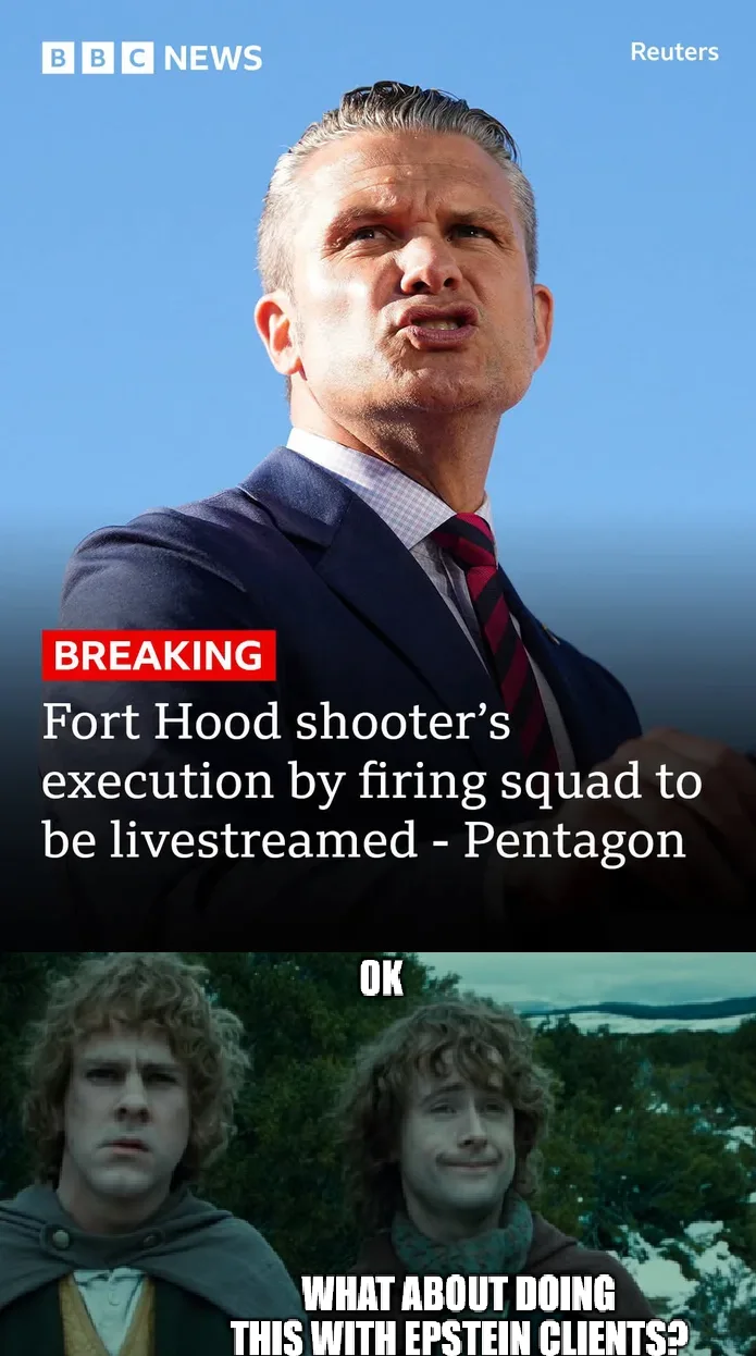 Meme Compares Military Execution Livestream to Demands for Epstein Case Accountability - Memes on Aviaclip