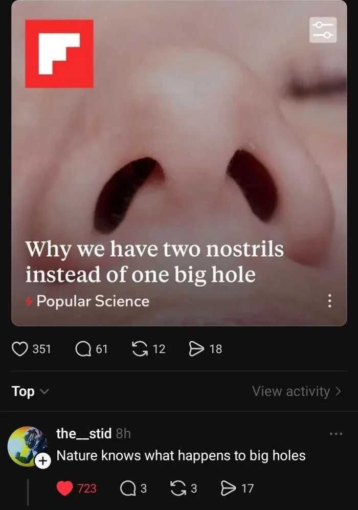 The Scientific Reason Behind Having Two Nostrils Instead of One