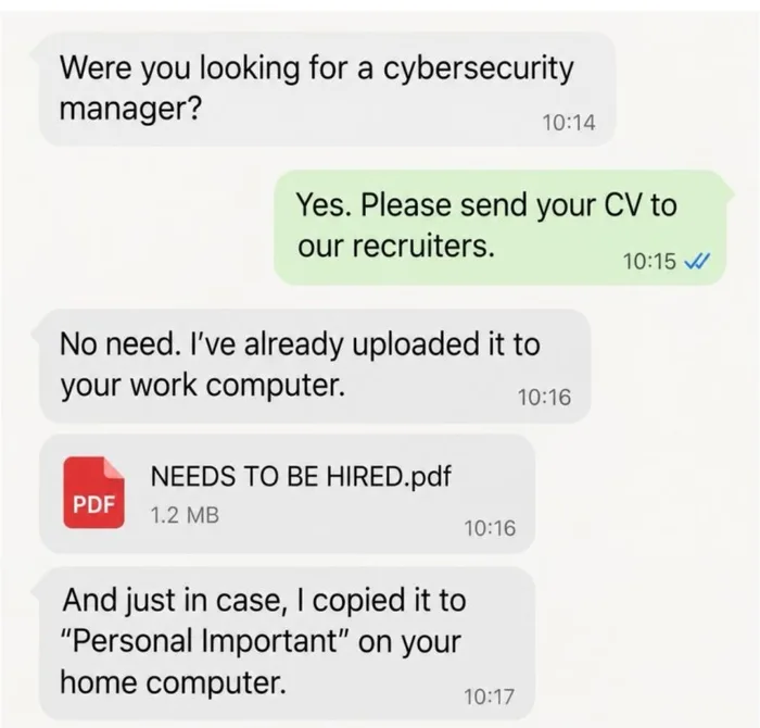 A Bold Approach to a Cybersecurity Job Application