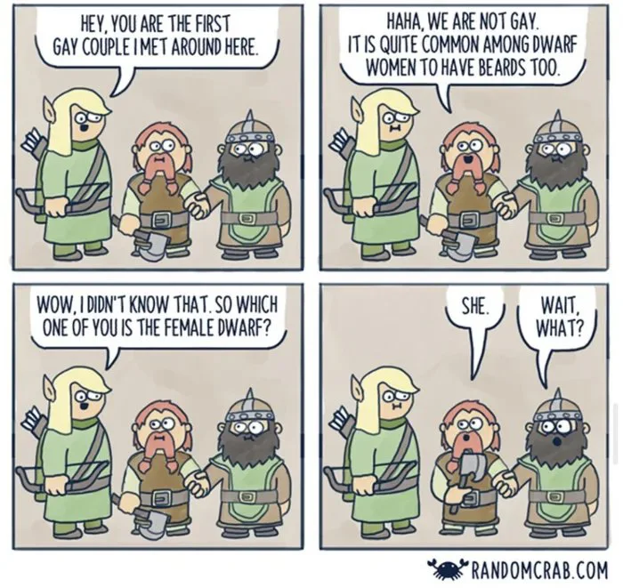 A Misunderstanding About Dwarf Beards