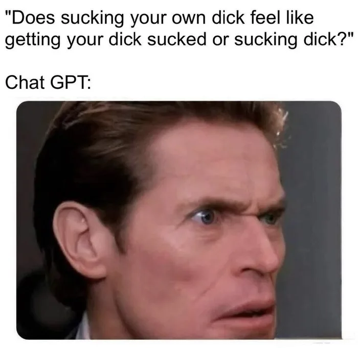 A Meme Posing an Awkward Question to AI