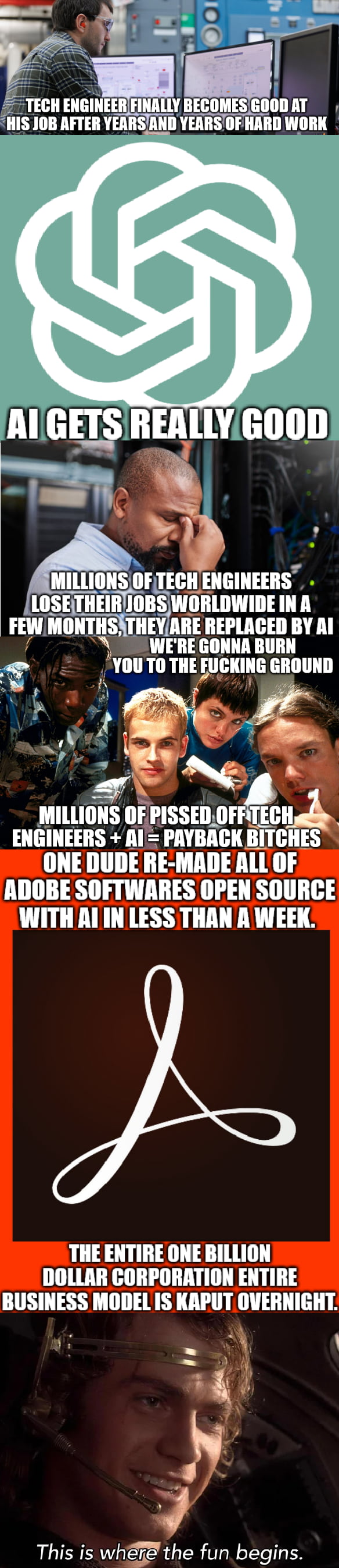 A Meme About the Potential Impact of AI on Software Development - Memes on Aviaclip