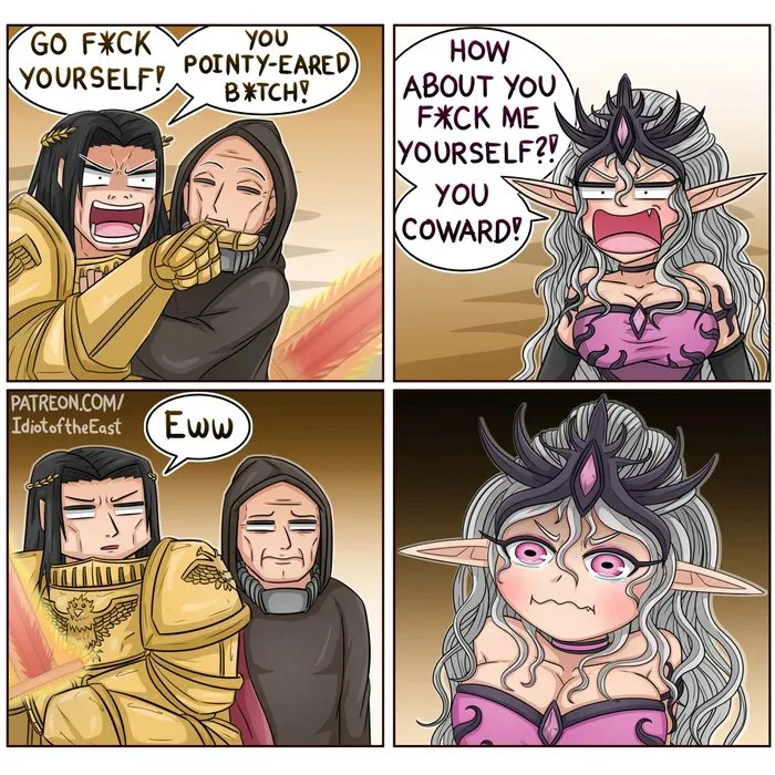 Warhammer 40k Fan Comic Depicts a Confrontation Between The Emperor and Slaanesh