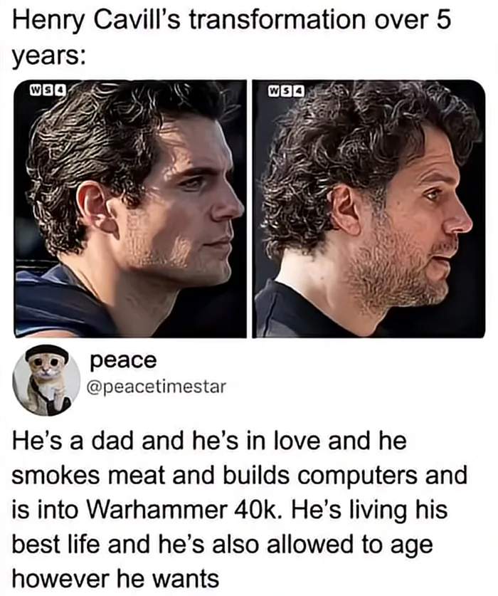 A Look at Henry Cavill's Natural Aging Process - Interesting on Aviaclip