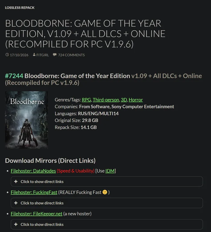 Bloodborne Recompiled for PC Emerges Online