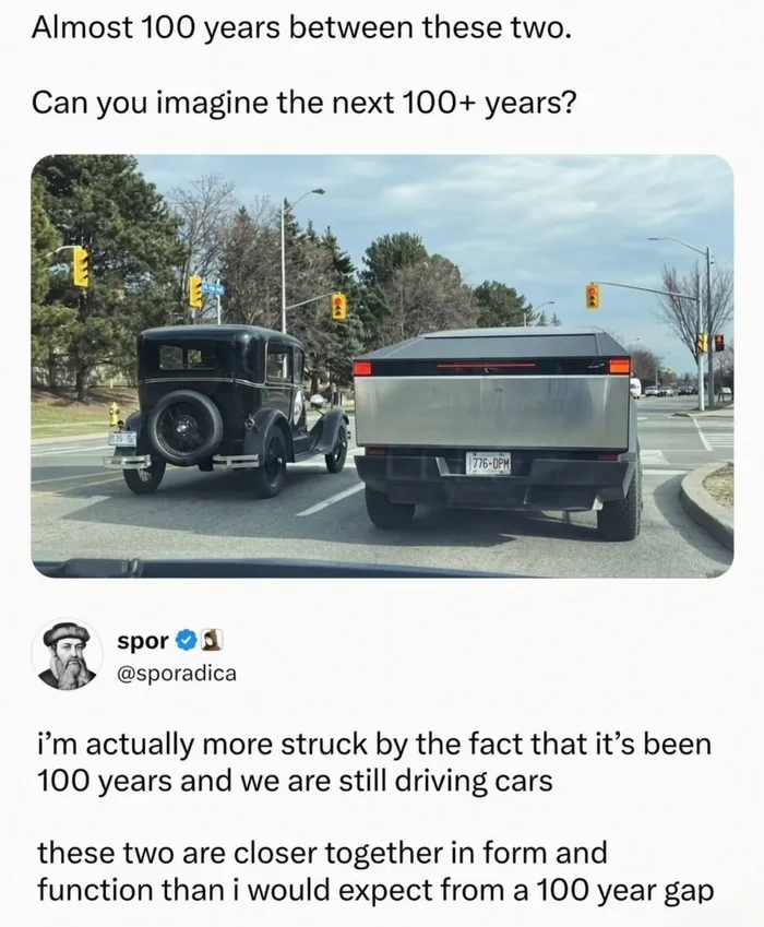 A Century of Automotive Evolution Captured in One Intersection