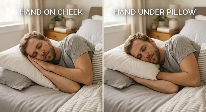 Which Sleeping Position Do You Prefer: Hand on Cheek or Under the Pillow?