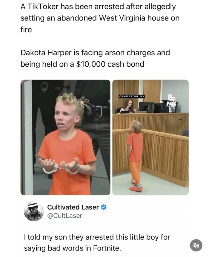 TikToker Dakota Harper Faces Arson Charges Following West Virginia House Fire