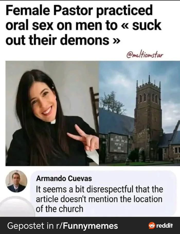 Viral Meme Claims Pastor Performed Unusual Ritual to 'Suck Out Demons' - Memes on Aviaclip
