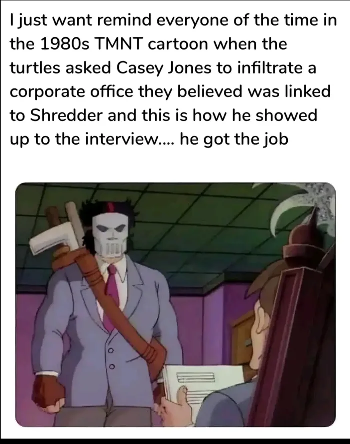 When Casey Jones Nailed a Job Interview While Wearing a Hockey Mask