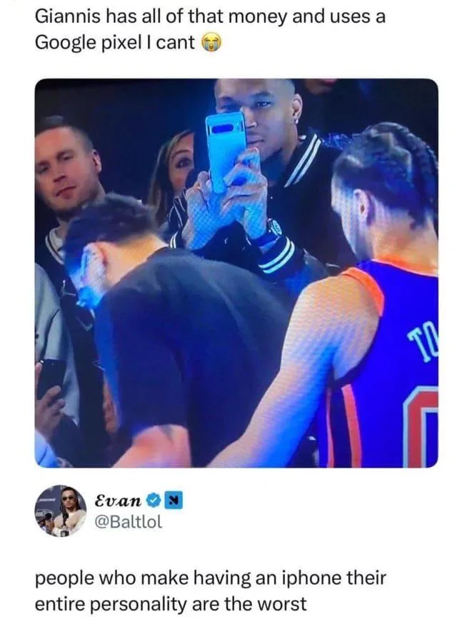 Social Media Debate Sparks Over Giannis Antetokounmpo Using a Google Pixel