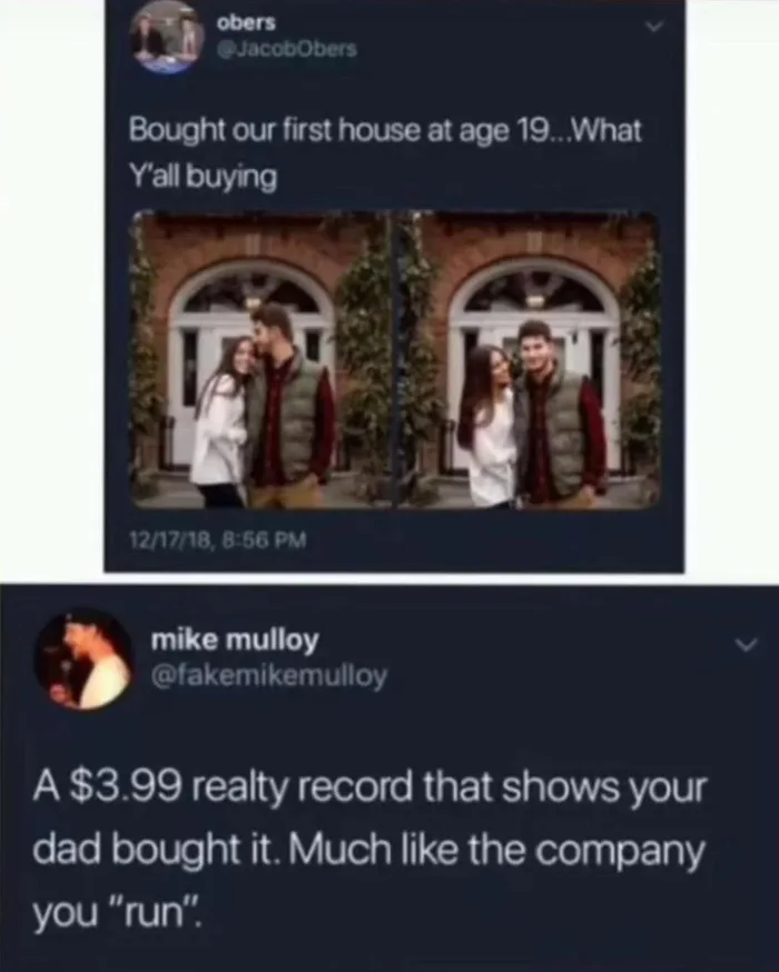 A Viral Exchange Over a Young Couple's Home Purchase