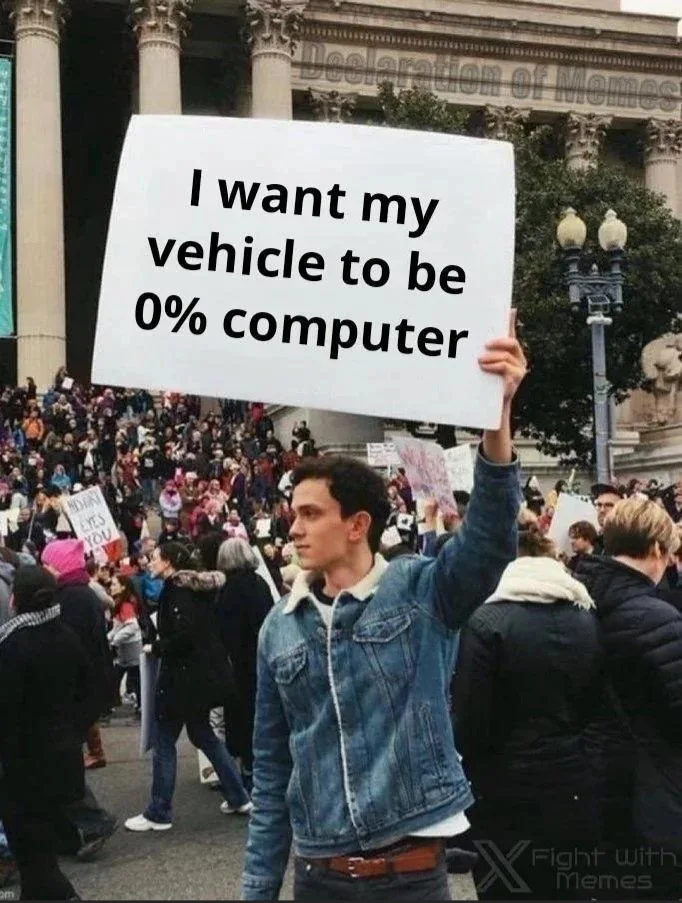 The Desire for Analog Vehicles in a Digital Age - Memes on Aviaclip