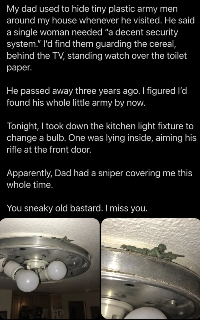 A Father's Final Hidden Surprise: The Sniper in the Ceiling - Wholesome on Aviaclip