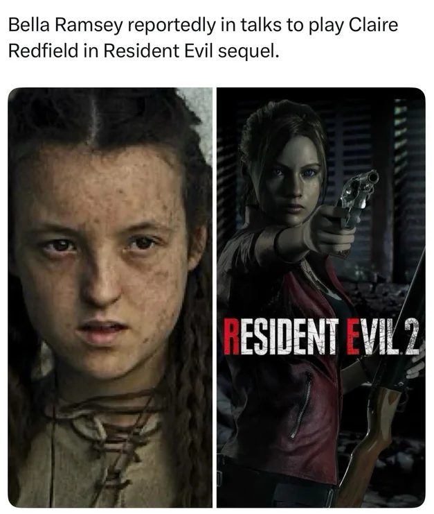Viral Rumor Suggests Bella Ramsey Could Play Claire Redfield in Resident Evil Sequel - Memes on Aviaclip