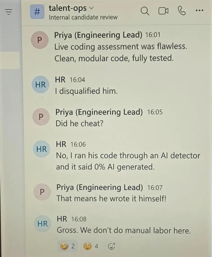 Modern recruiting logic is truly something else