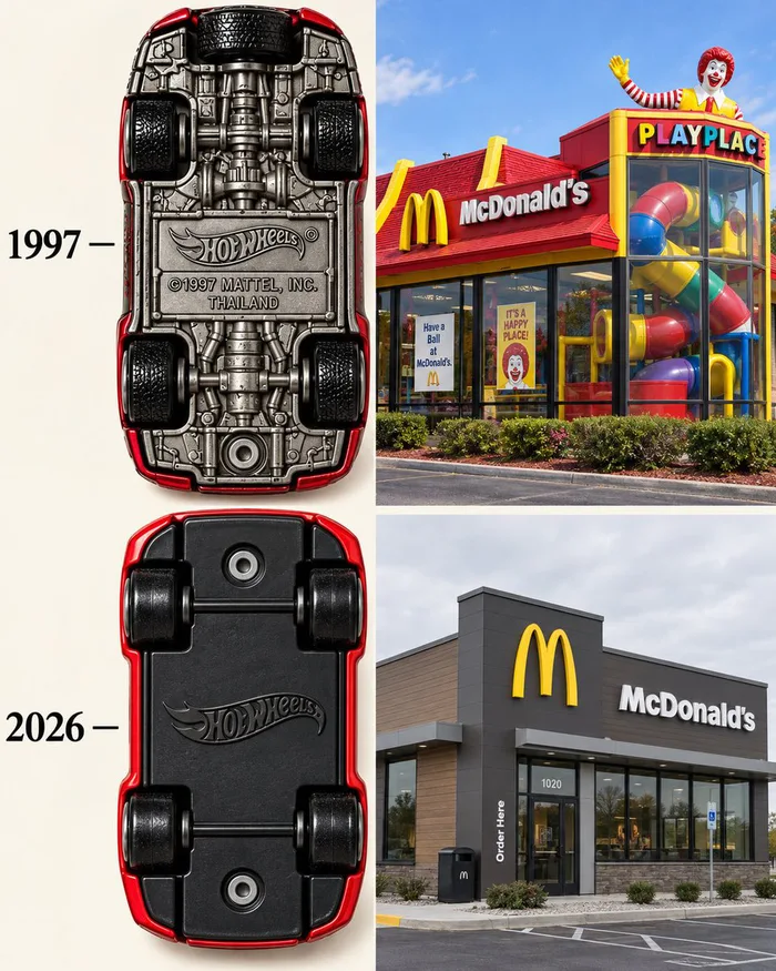 A Visual Comparison of Design Changes in Toys and Fast Food Architecture - Interesting on Aviaclip