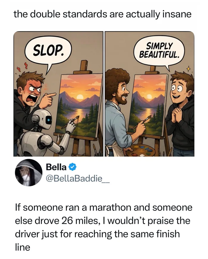 Spot on analogy for the ai art debate
