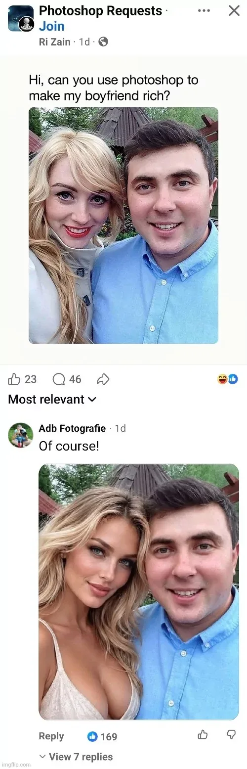 A Literal Interpretation of a Photoshop Request