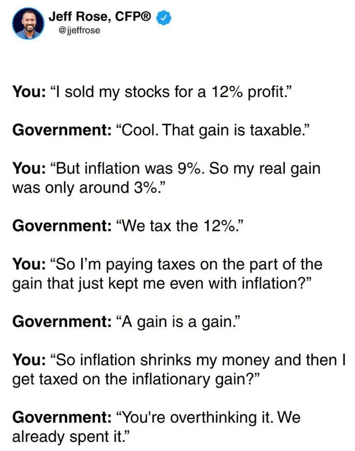 A Humorous Breakdown of How Inflation and Capital Gains Taxes Interact