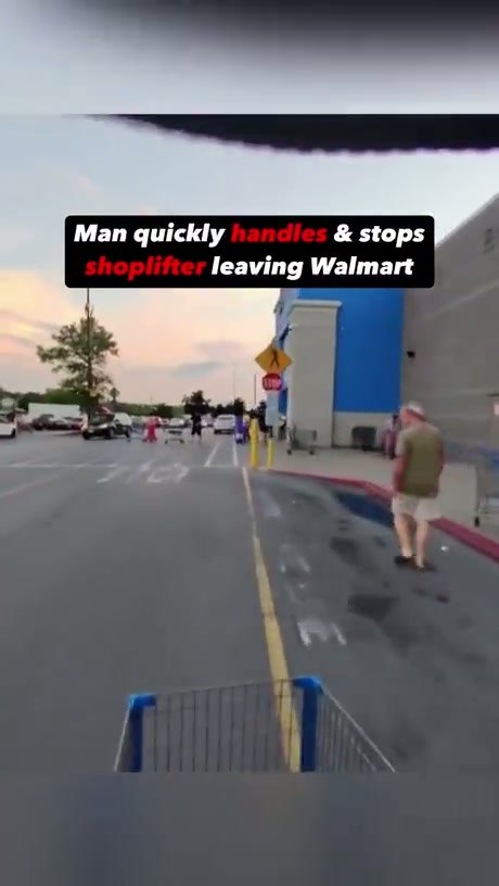 Man Confronts Alleged Shoplifter in Walmart Parking Lot
